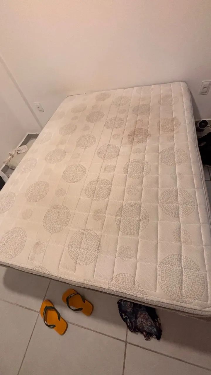 Cama box base suede rajado + colchão CASAL - Foto 2