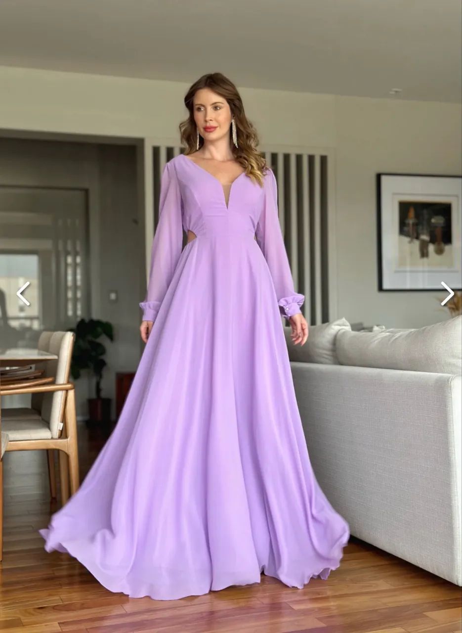 VESTIDO LILÁS DE FESTA - Foto 3