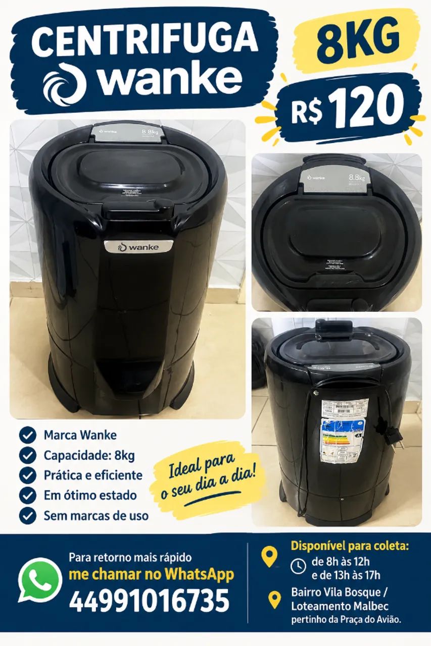CENTRIFUGA WANKE 8KG