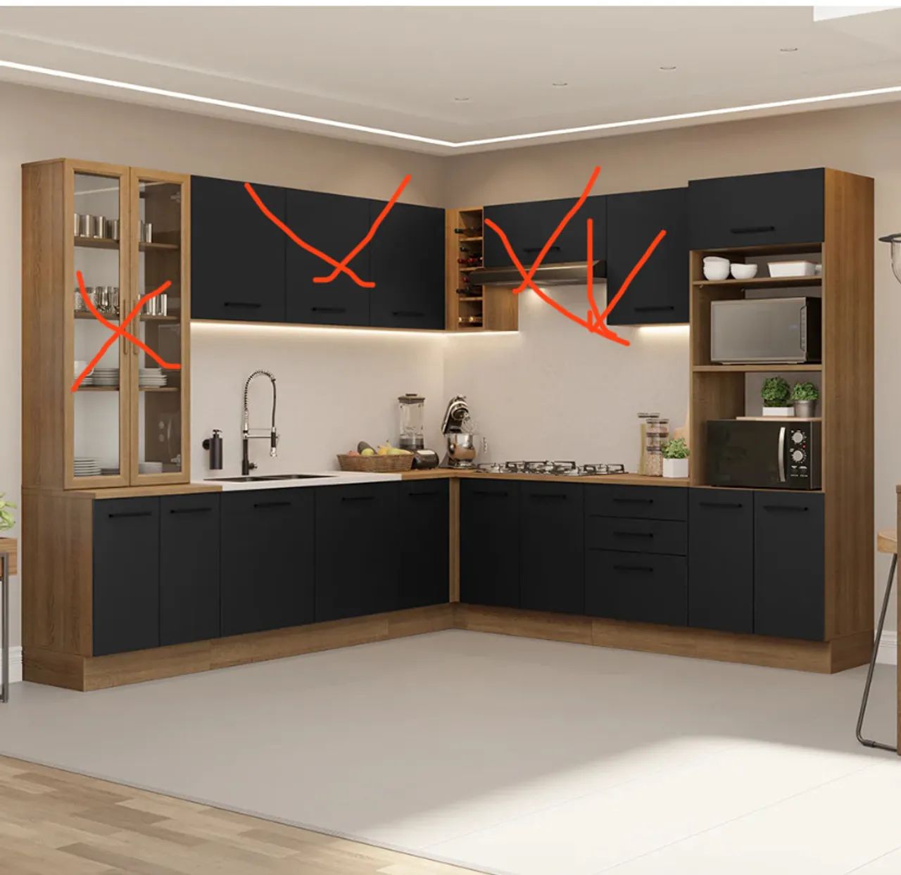 Cozinha modulada 