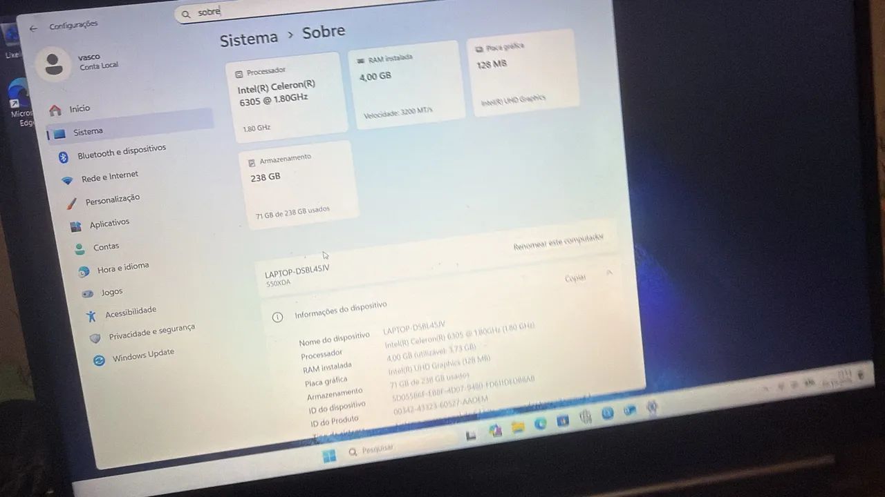 Samsung book celeron 4GB de RAM - Foto 4