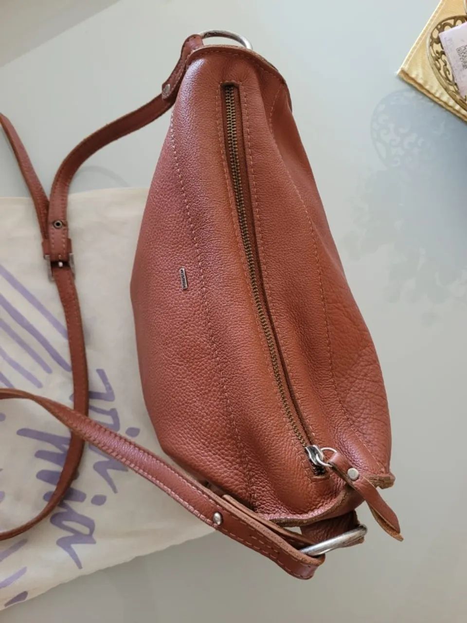 Bolsa em couro Via Mia - Foto 2