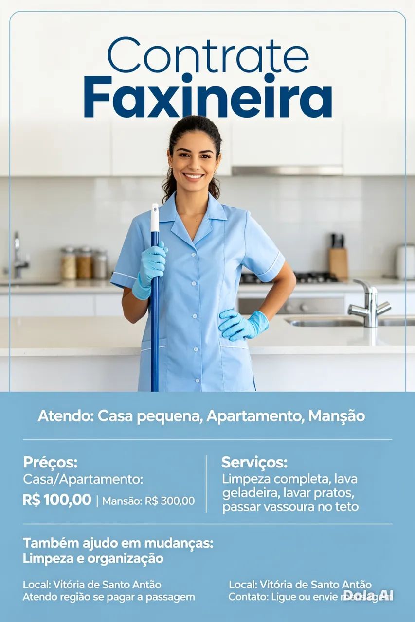 Contrate faxineira 