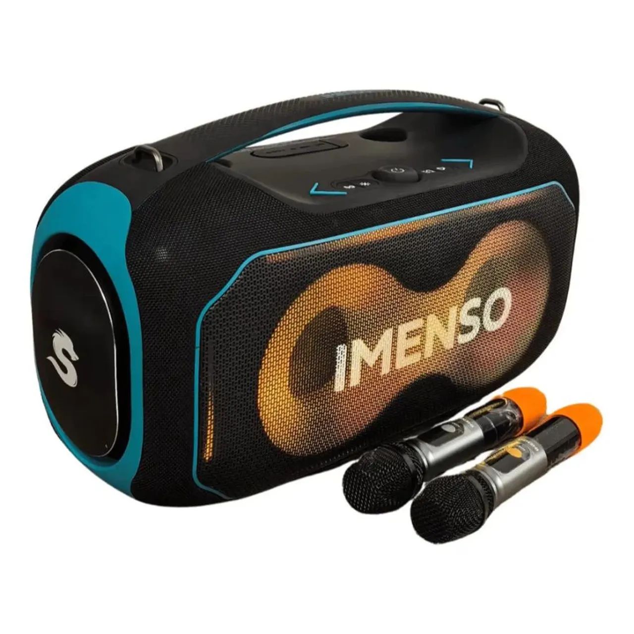 Caixa de Som Party Box Imenso com 2 Microfones Sem Fio e LED RGB - Foto 4