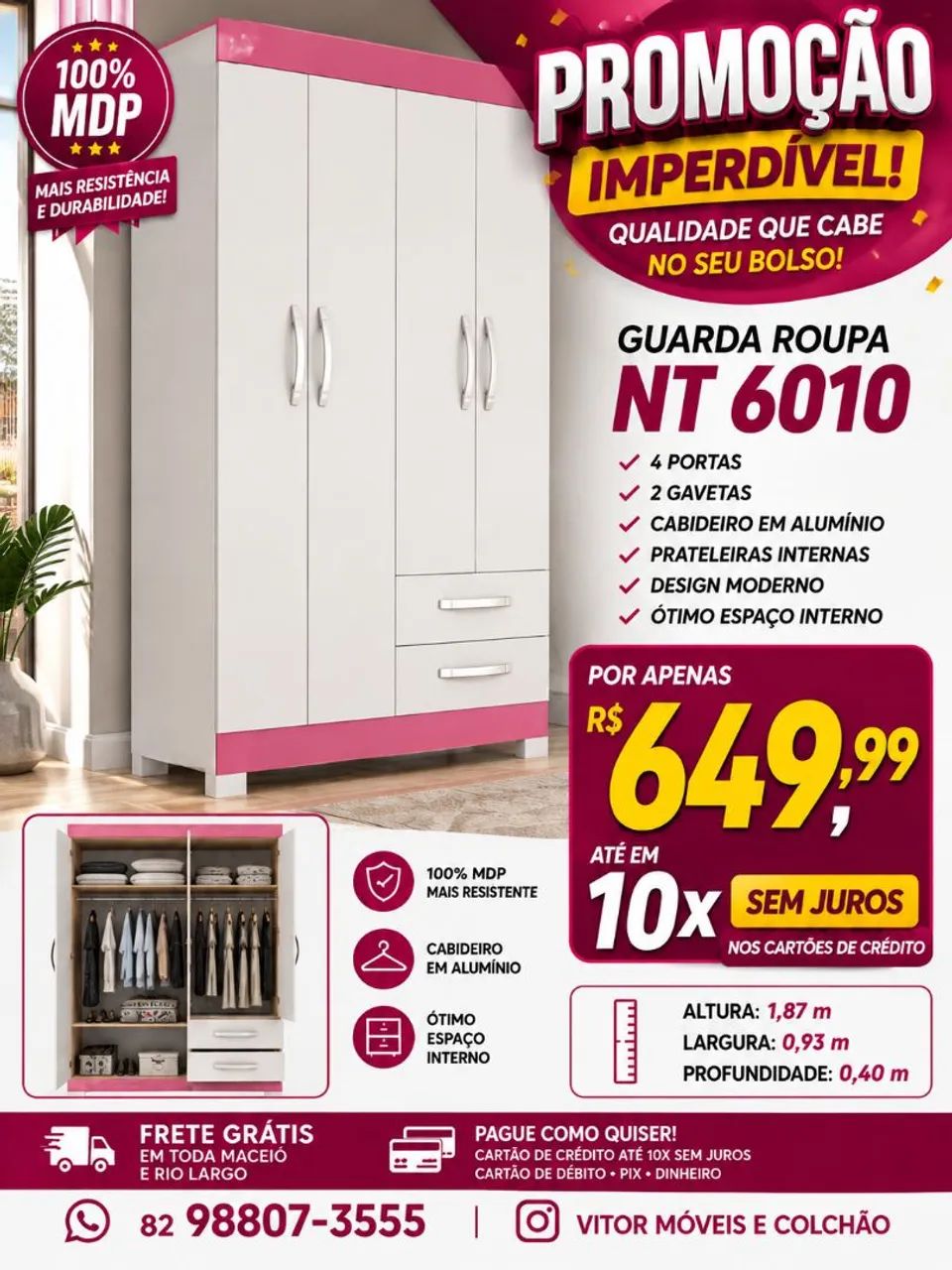 OFERTAS DE GUARDA ROUPA SOLTEIRO  - Foto 3