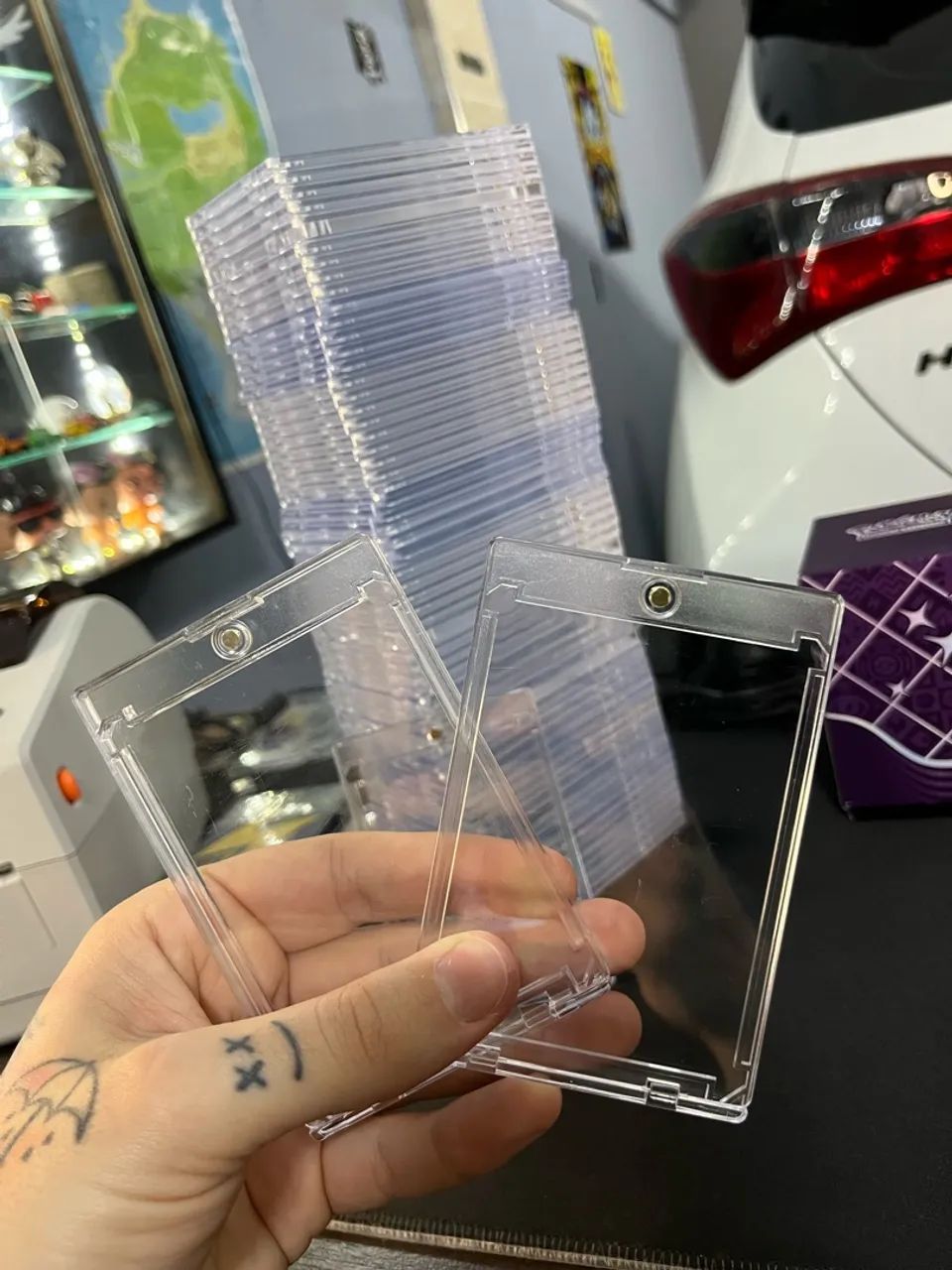 55 Top Loader Magnéticos Protetores De Cartas Pokémon