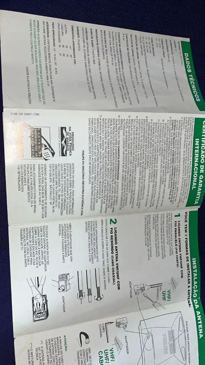 Manual De Instruções Philips 14 Pt 112a 20 Pt 122a  - Foto 3