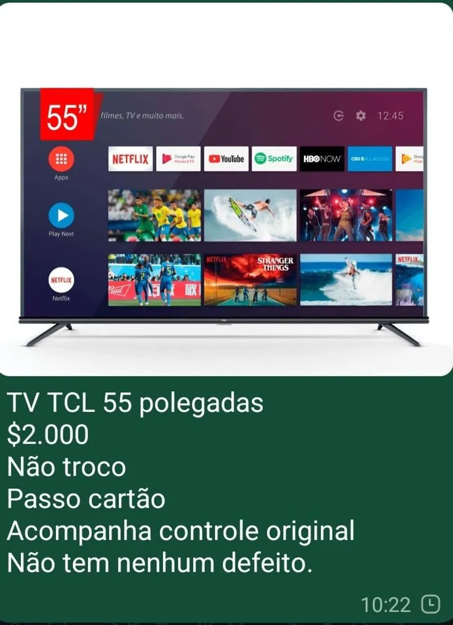 Smart TV TCL 55 polegadas 