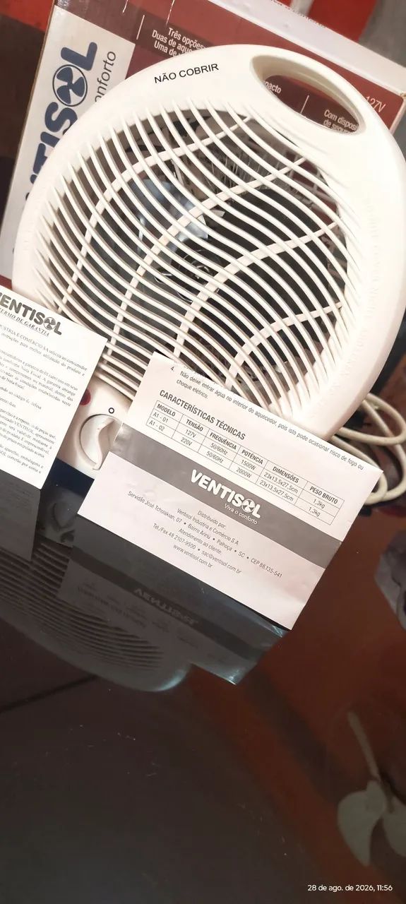 Ventilador circulador e aquecedor elétrico  - Foto 4