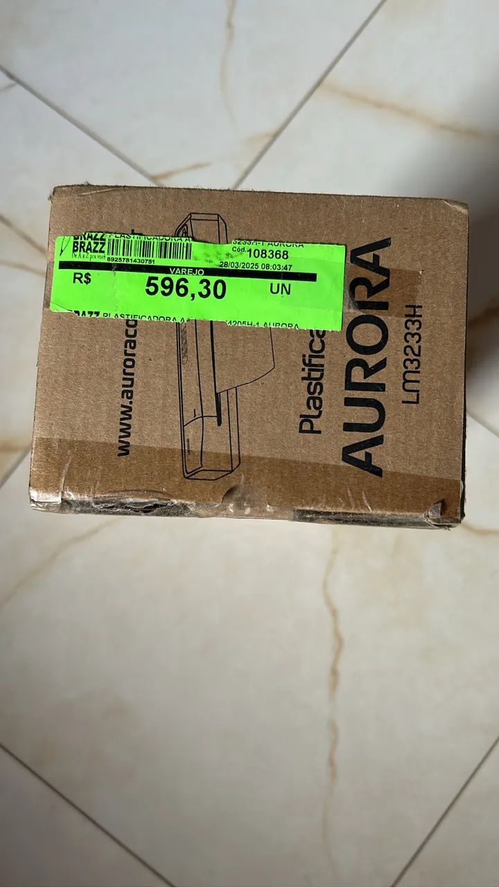 Plastificadora A3 e A4 aurora nova
