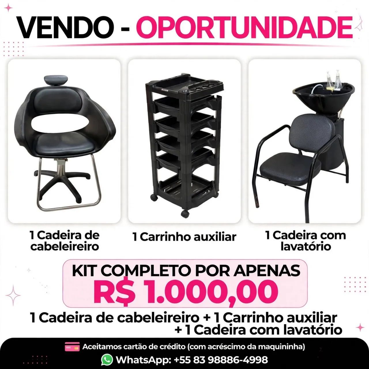 Kit de lavatório e cadeira 