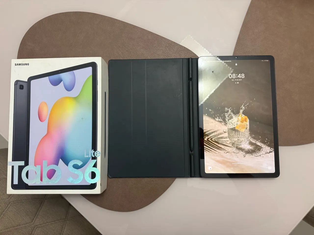 Samsung tab s6 lite com SPEN e capa original - Foto 4