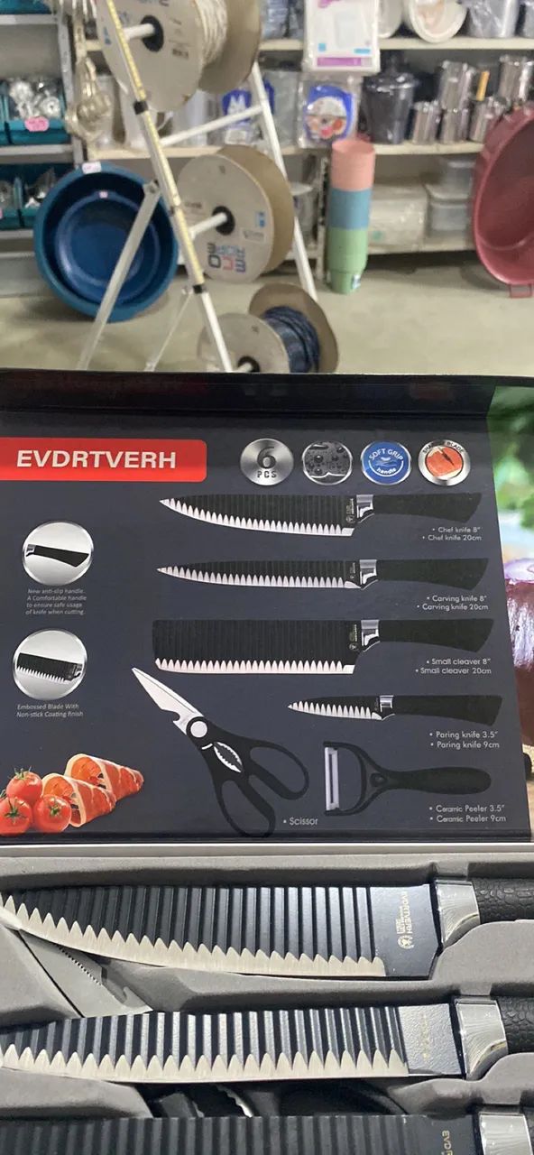 Kit faqueiro com 6 peças e tesoura  - Foto 3