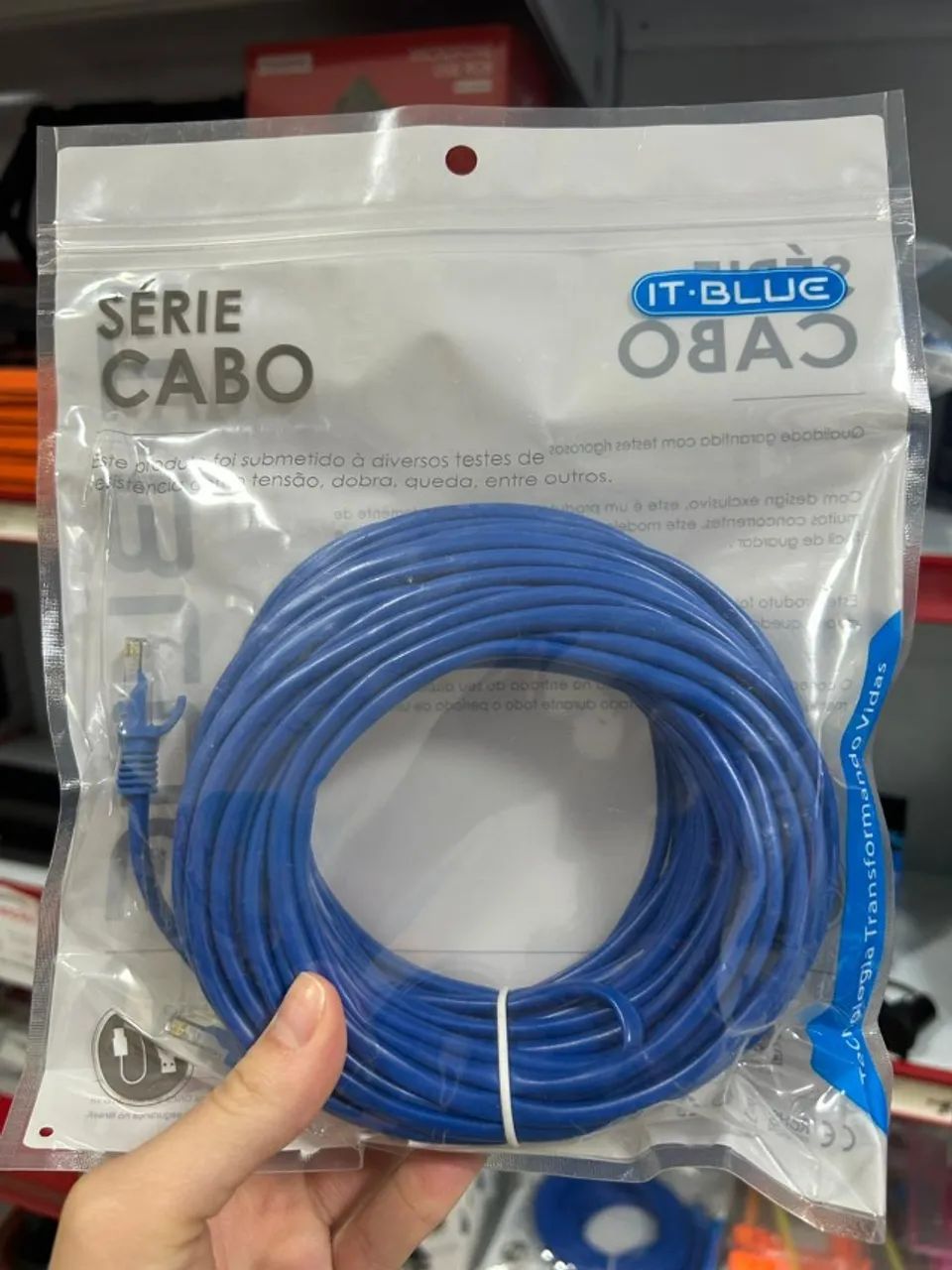 Cabo de Rede 15m CAT5 pronto pra usar