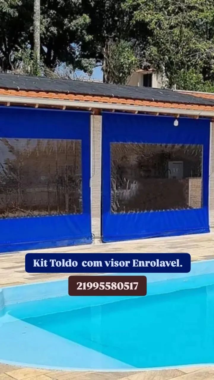 Kit. Toldo enrolavel com visor.