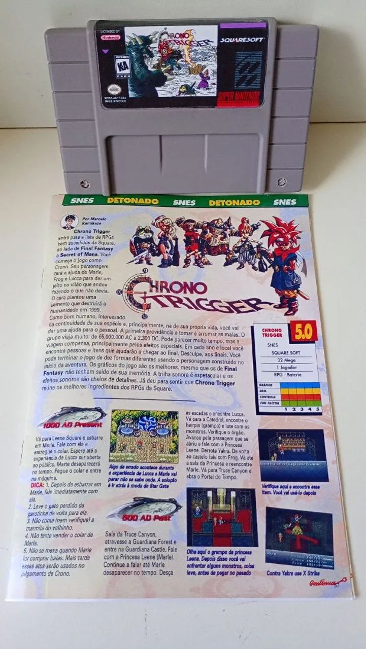 Chrono Trigger com mini-detonado e mini-posters