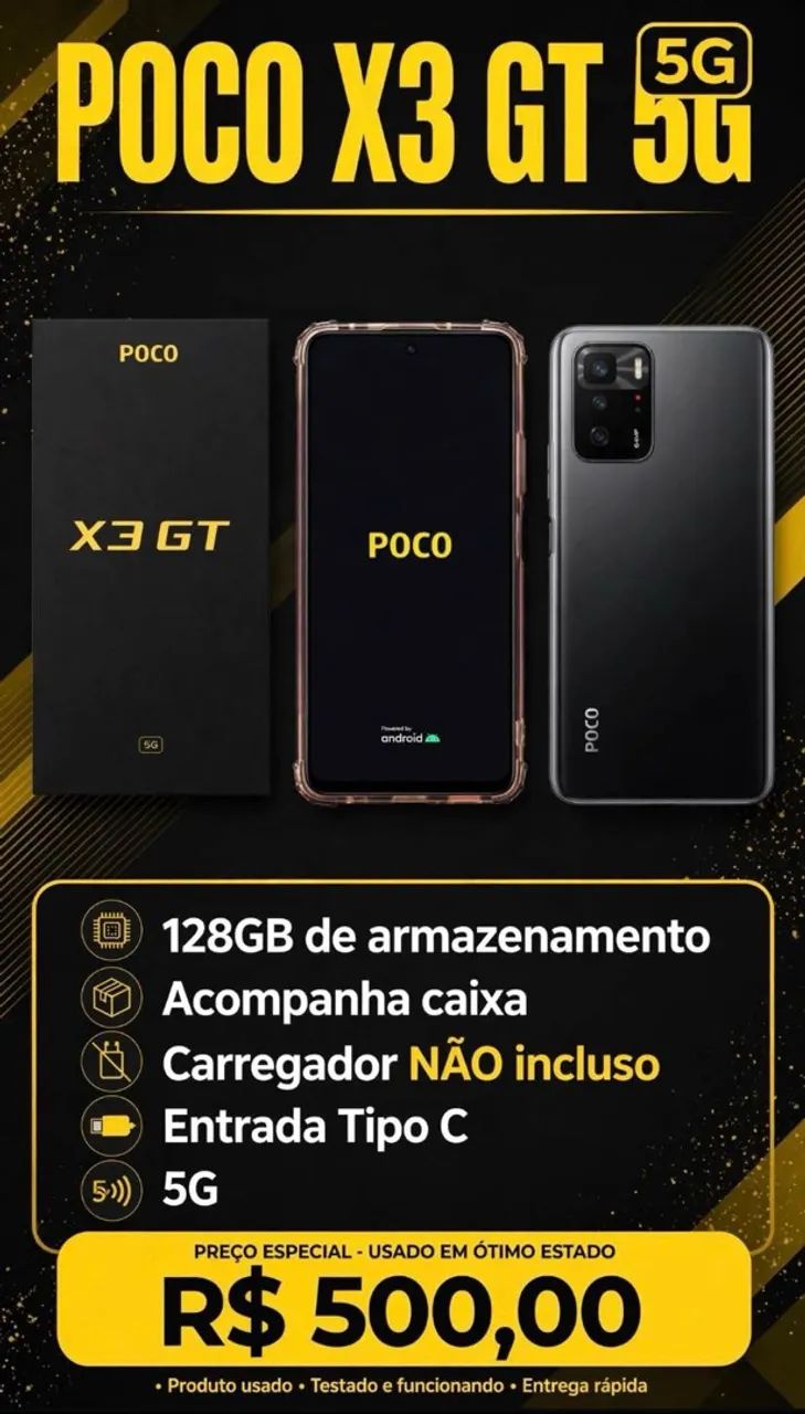 Poco X3 GT impecável (nunca aberto)