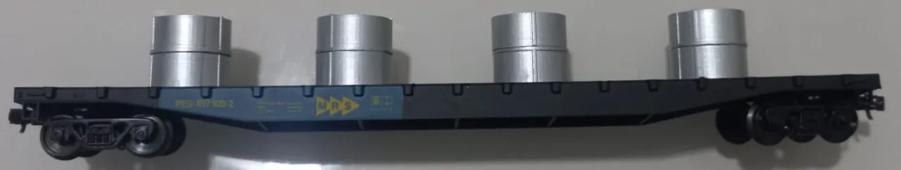 Vagão Plataforma MRS Com Bobinas de Aço - Frateschi  - Foto 2
