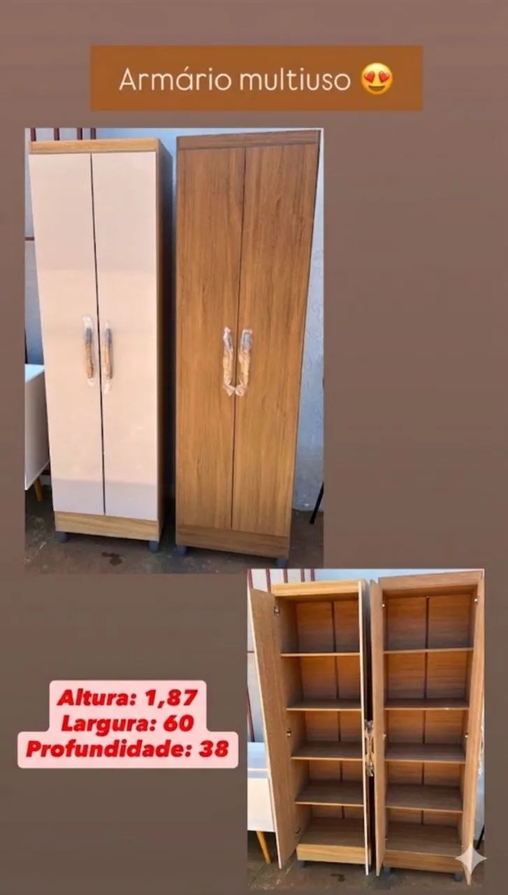Preço bom Demais!! Armário Multiuso perfeito para Apartamento!!