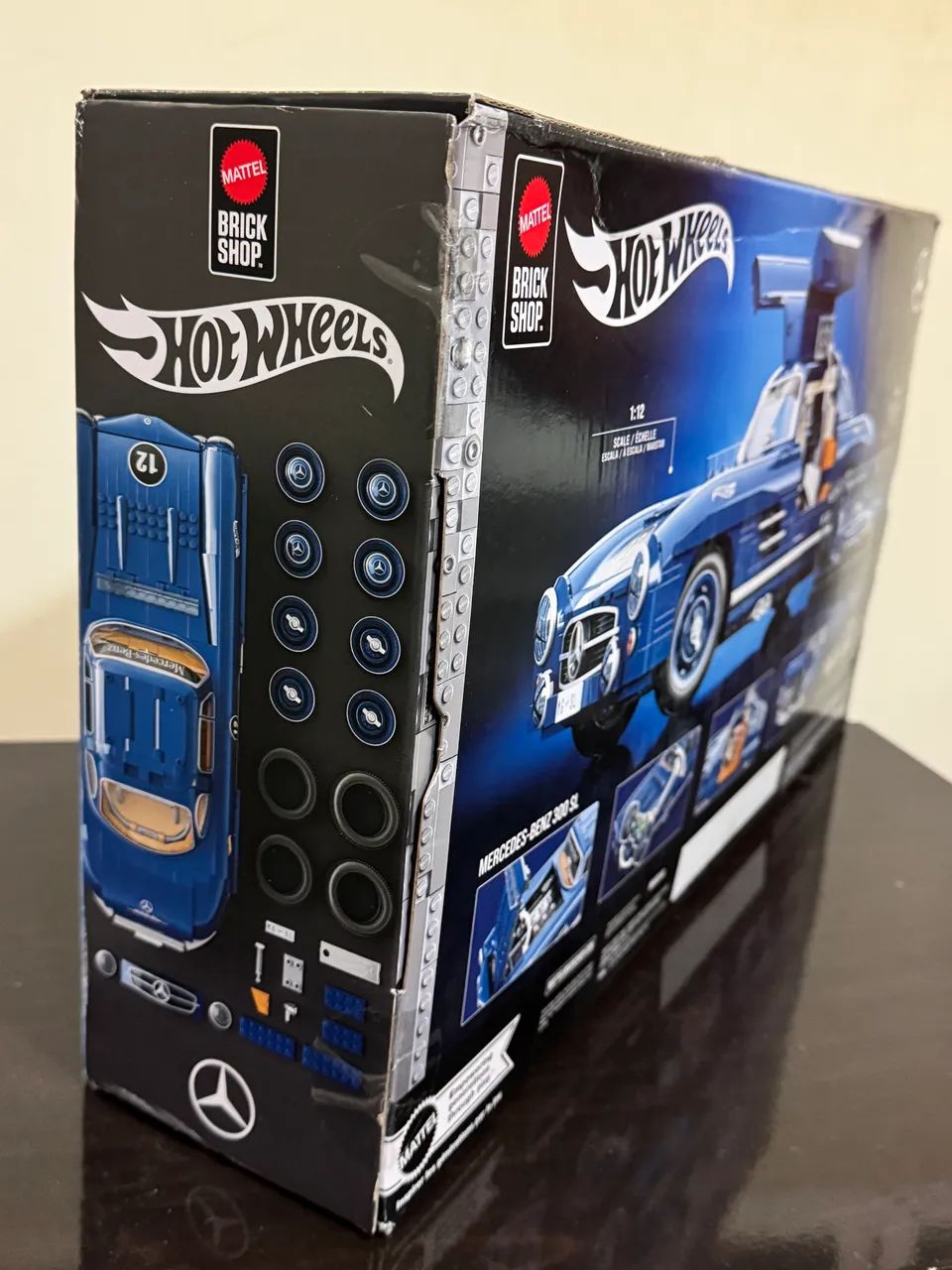 Mattel Brick Hot Wheels Mercedes-Benz 300 SL montável escala 1:12