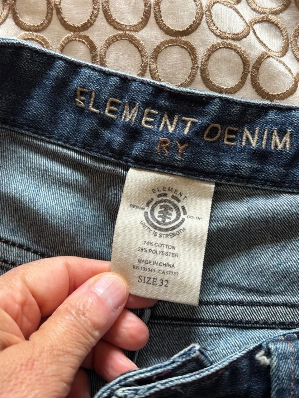 3) calça jeans masculina element denim tam usa 32x34 (br 44) - Foto 3