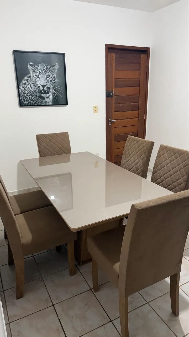 Mesa vidro 5 lugares