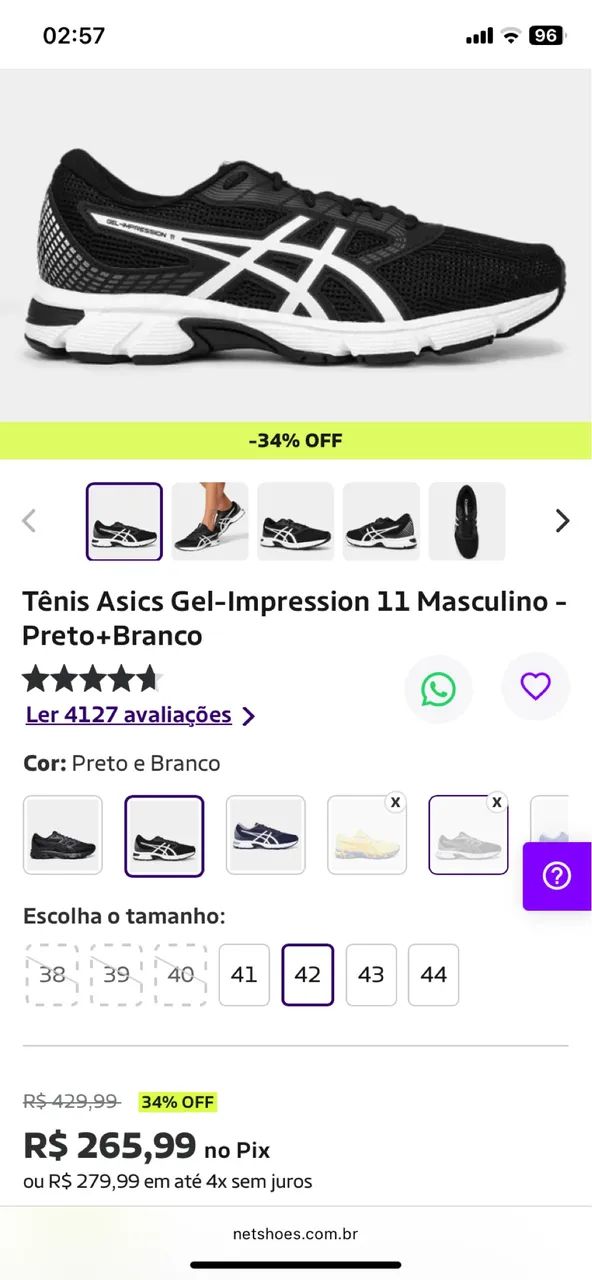Tênis Asics 42?. Semi-novo! - Foto 4