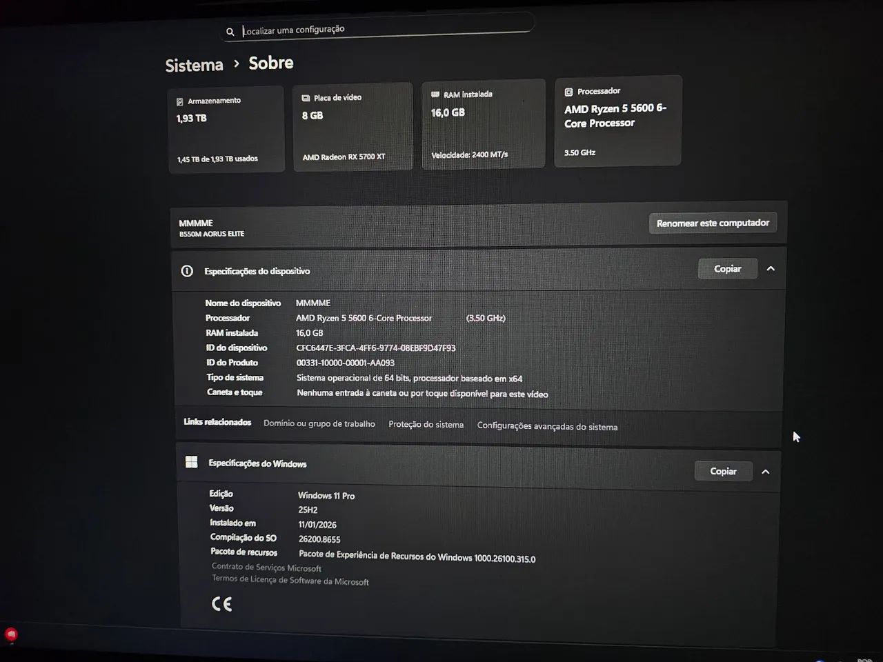 PC GAMER RX 5700XT R5 5600 - Foto 3