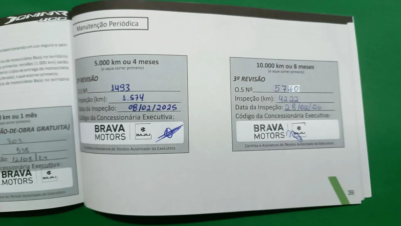 Dominar 400 2024-Verde 5.453-km Impecável,Baú,Multimídia ,capacetes com intercomunicador  - Foto 7