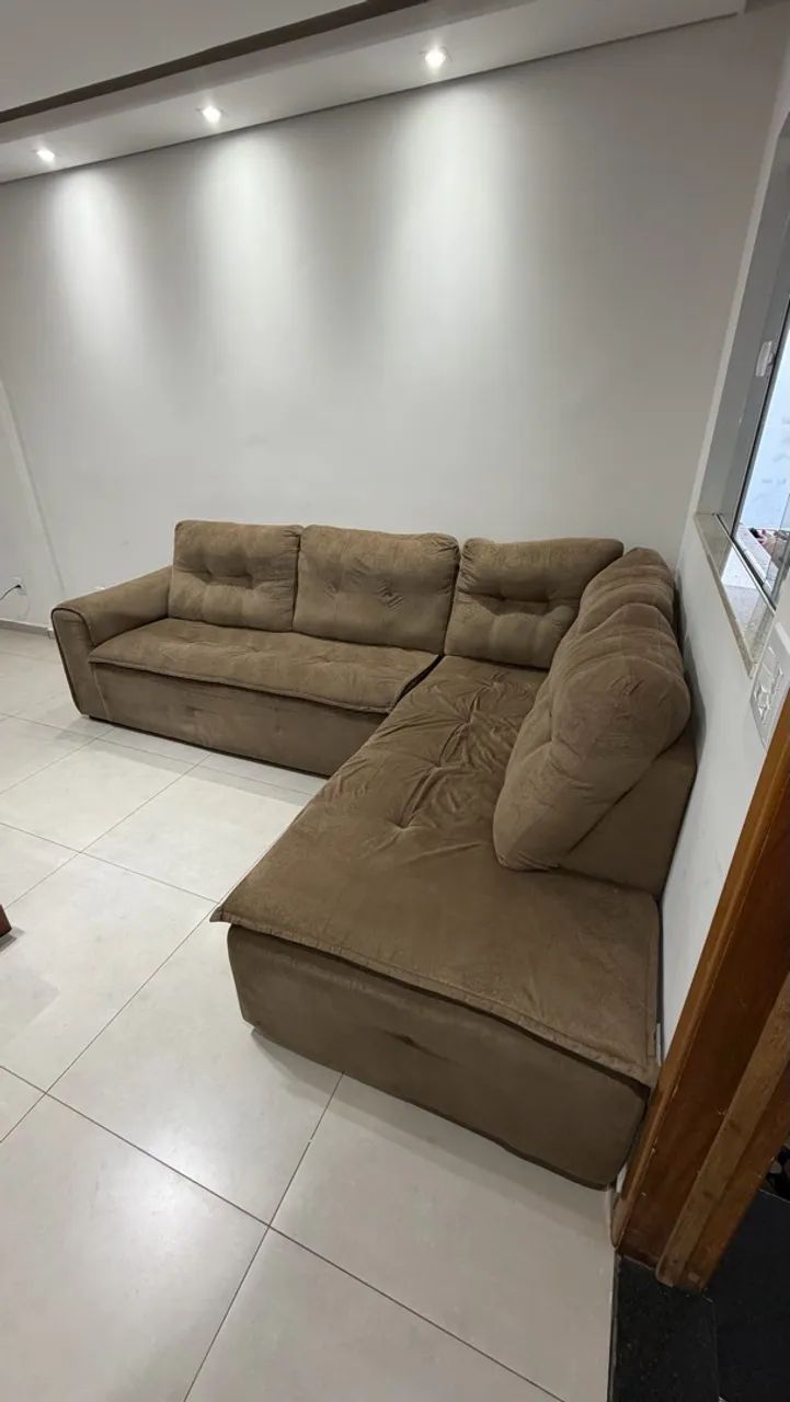 Sofá marrom 2m X 2,80m - Foto 3