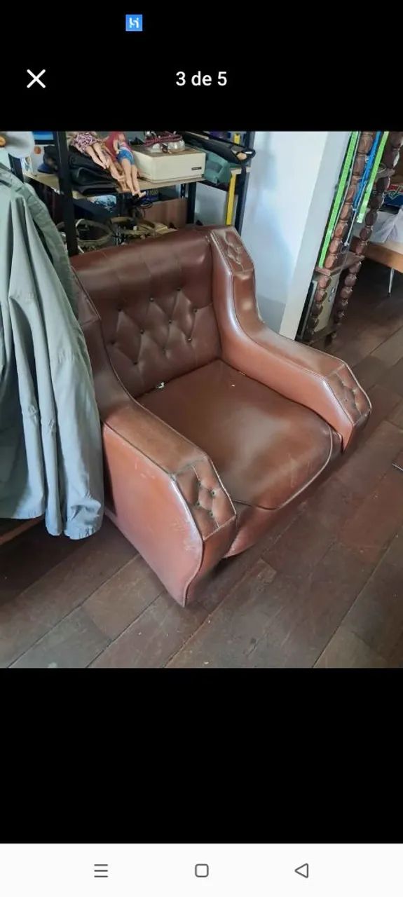Poltronas em Couro alto padrão Vintage  - Foto 2