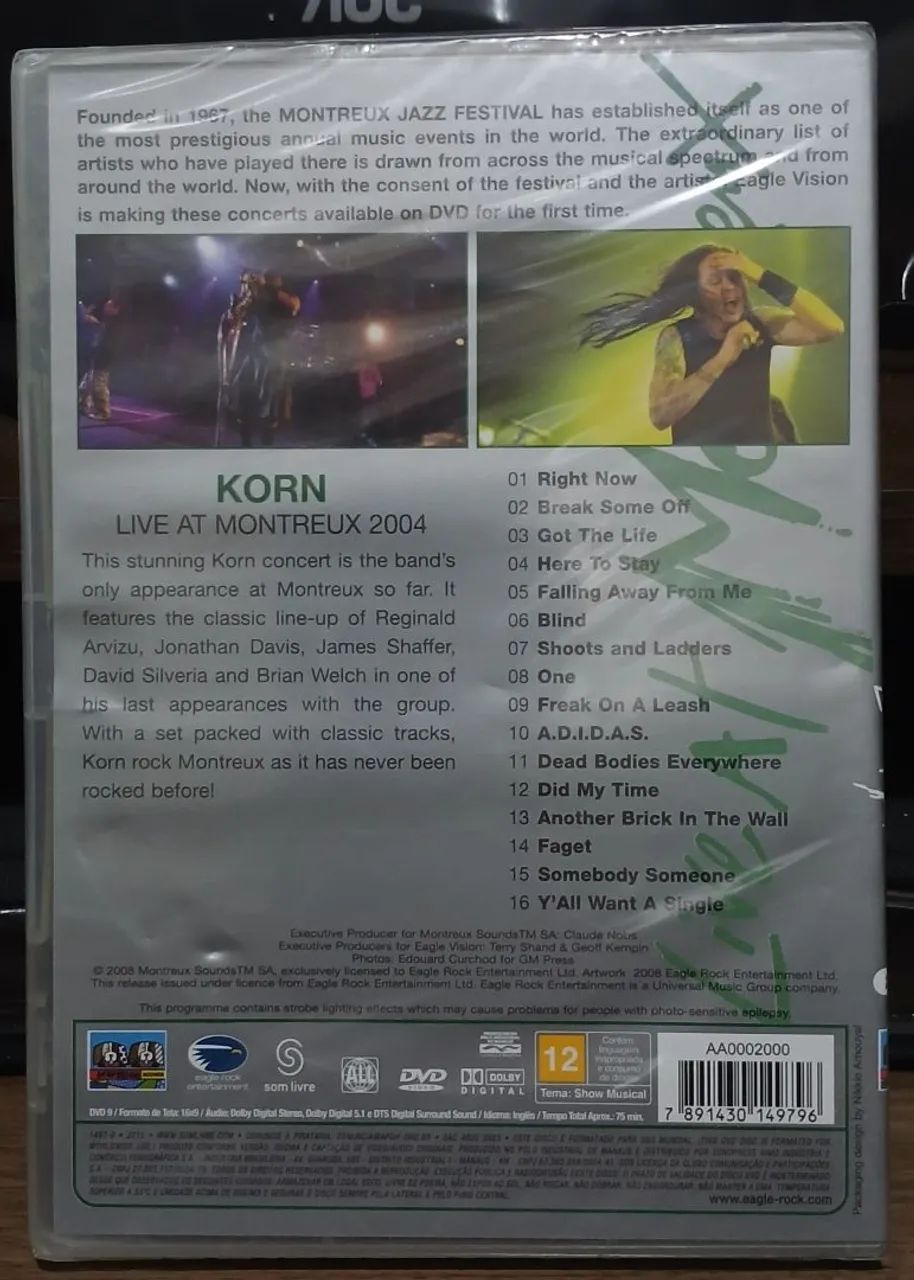 Dvd Korn - Live In Montreux 2004 - CDs, DVDs etc - Campo Grande