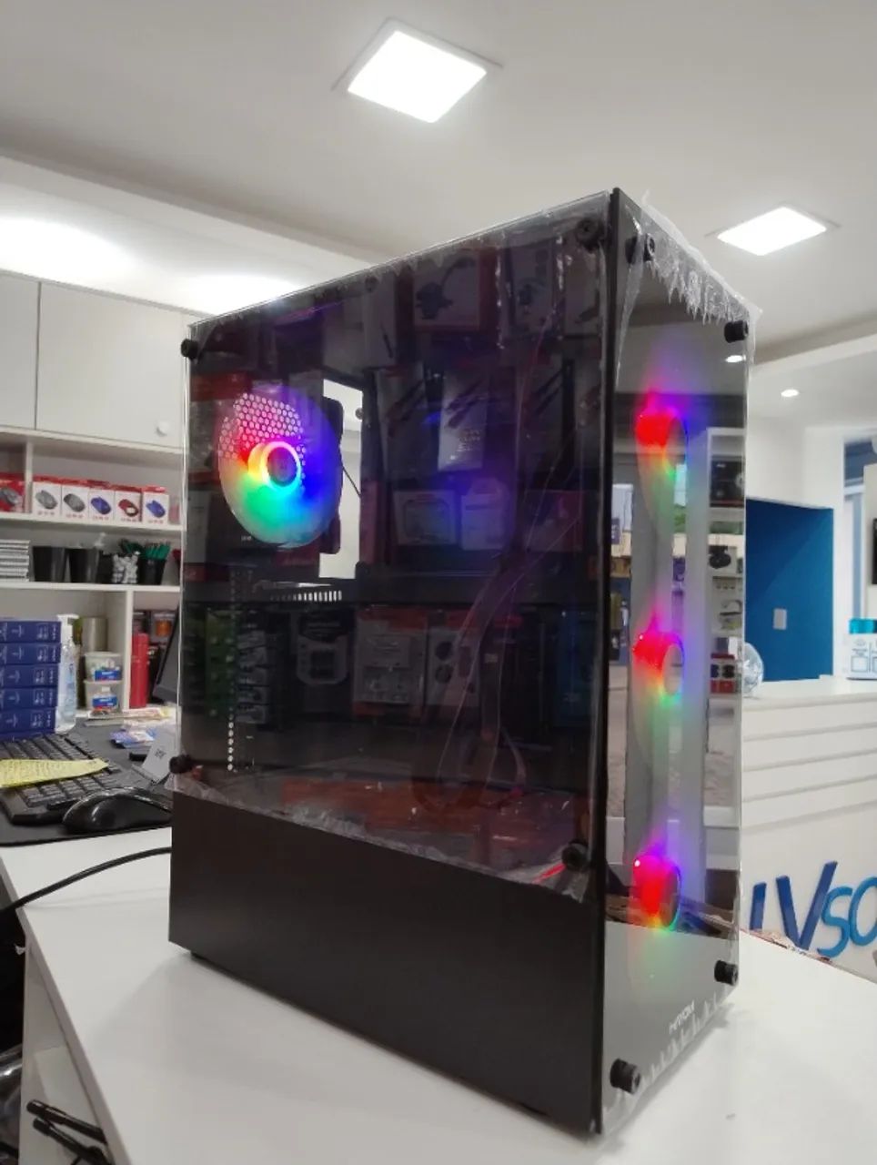 Gabinete RGB Mid Tower Iluminado NOVO - Foto 4