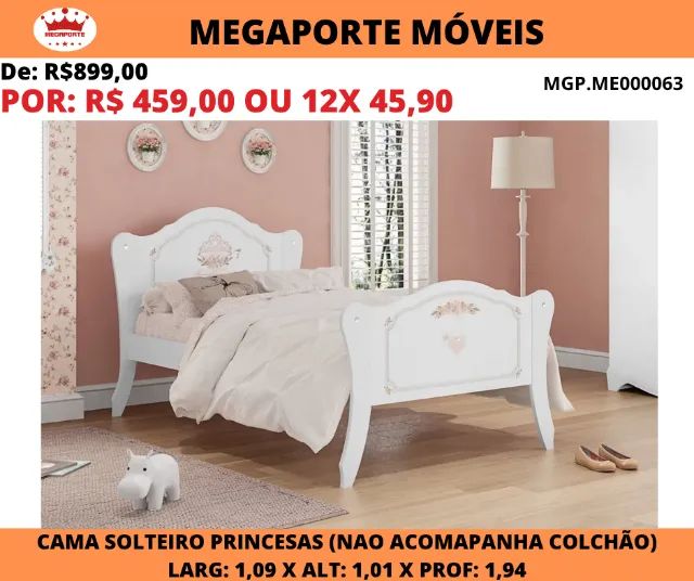 CAMA DE SOLTEIRO PRINCESAS 