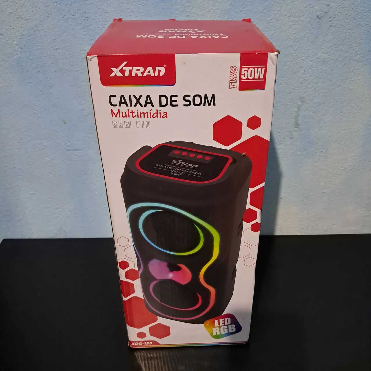 Caixa de Som Bluetooth Portátil Com Led RGB - Foto 5
