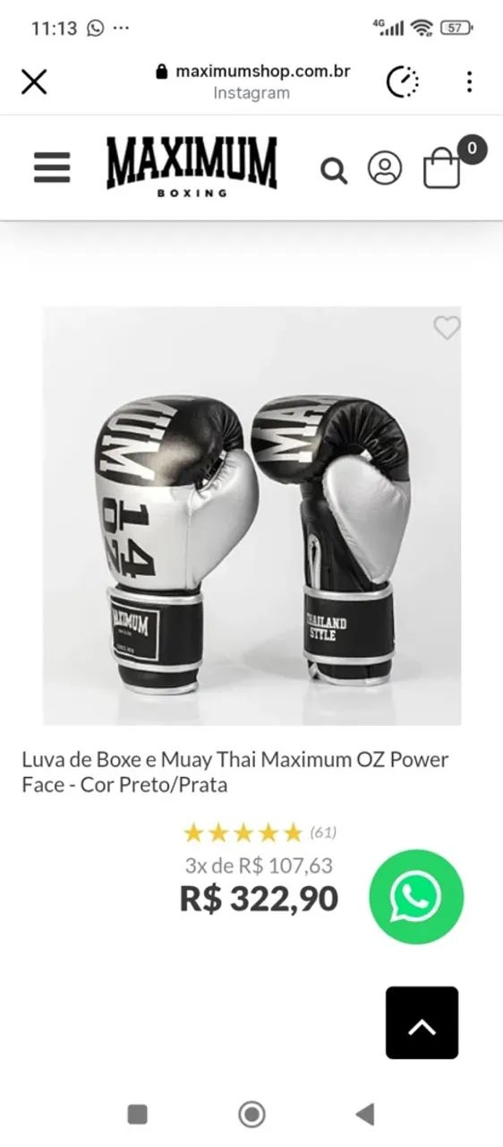 Luva de boxe maximun  - Foto 2