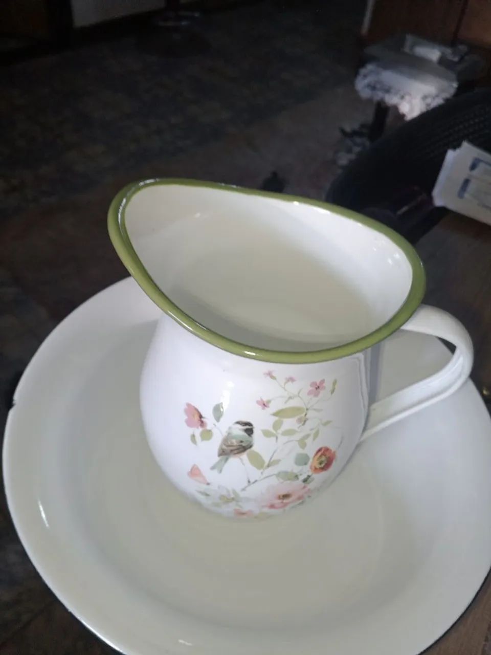 jarro com bacia antiquidade - Foto 2