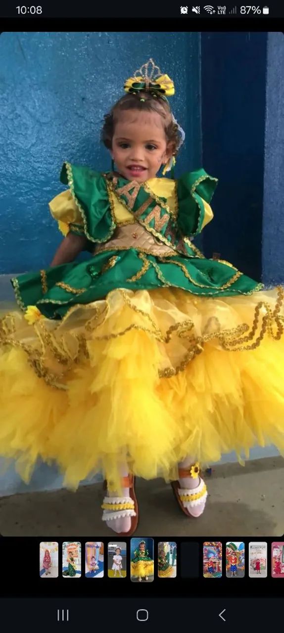 Vestido infantil Rainha do milho - Foto 2