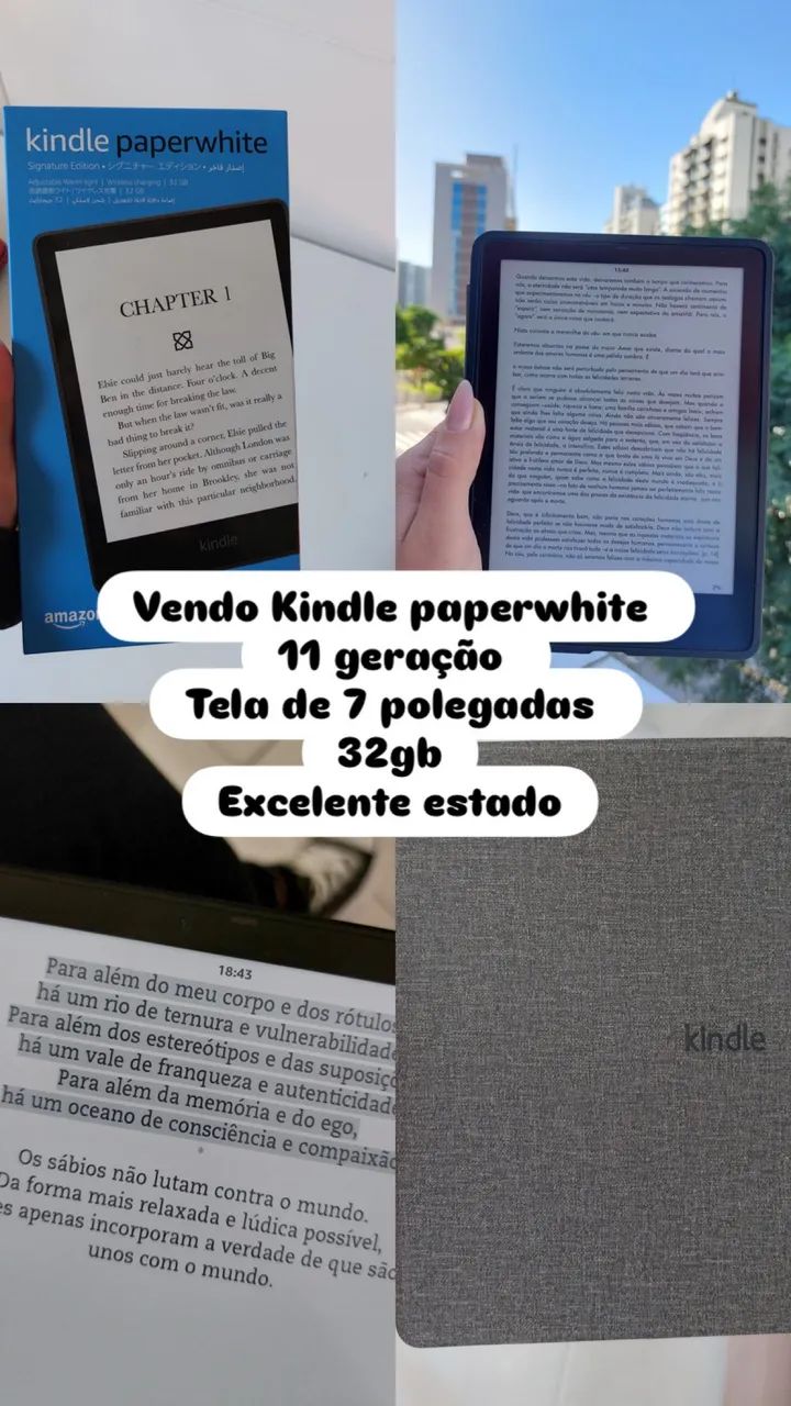 Vendo Kindle Paperwhite 11 Geração Tela 7 Polegadas 32Gb