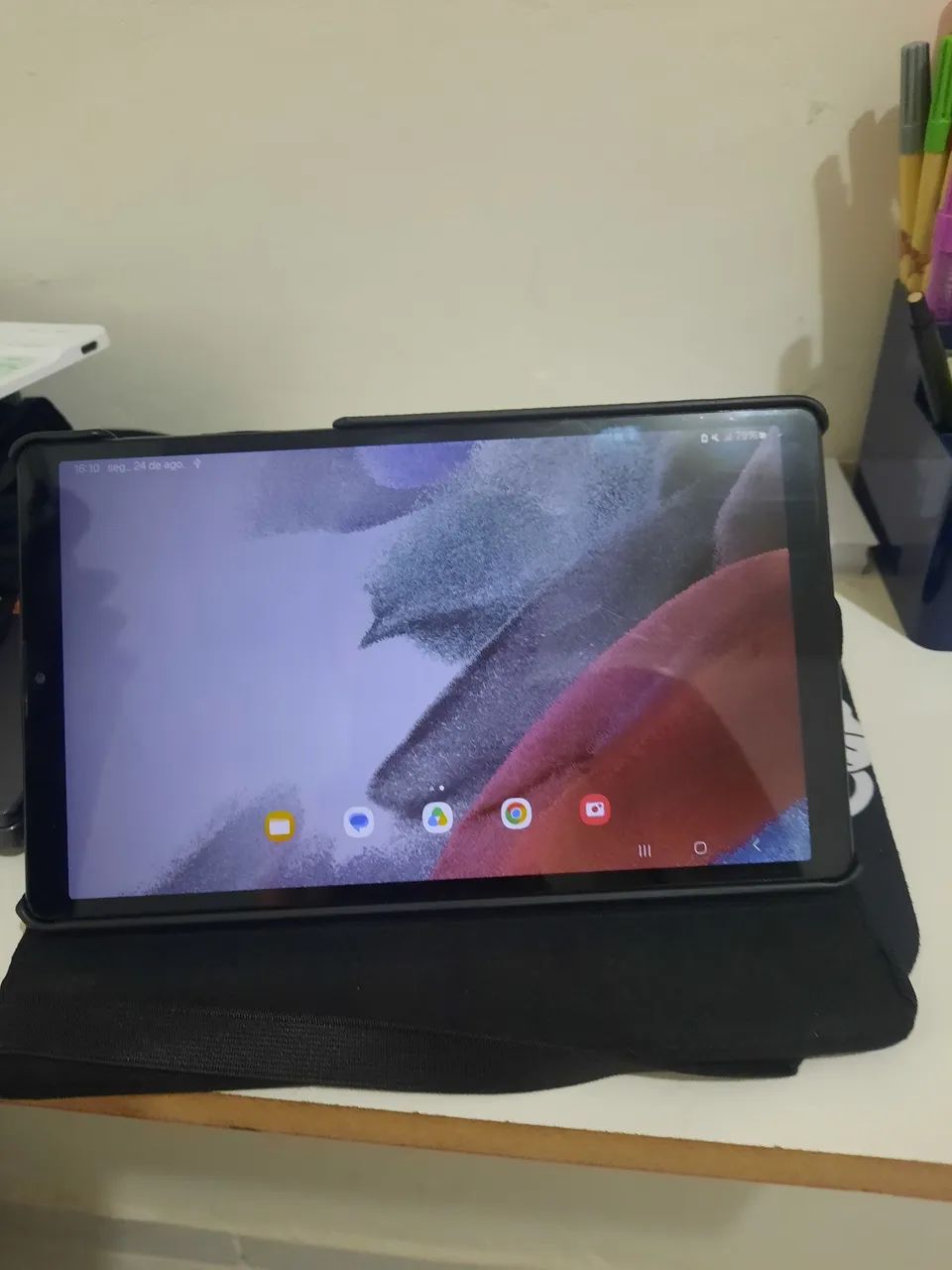 Samsung Tab A7 Lite + Capa articulada + Teclado + Mouse Bluetooth  - Foto 2