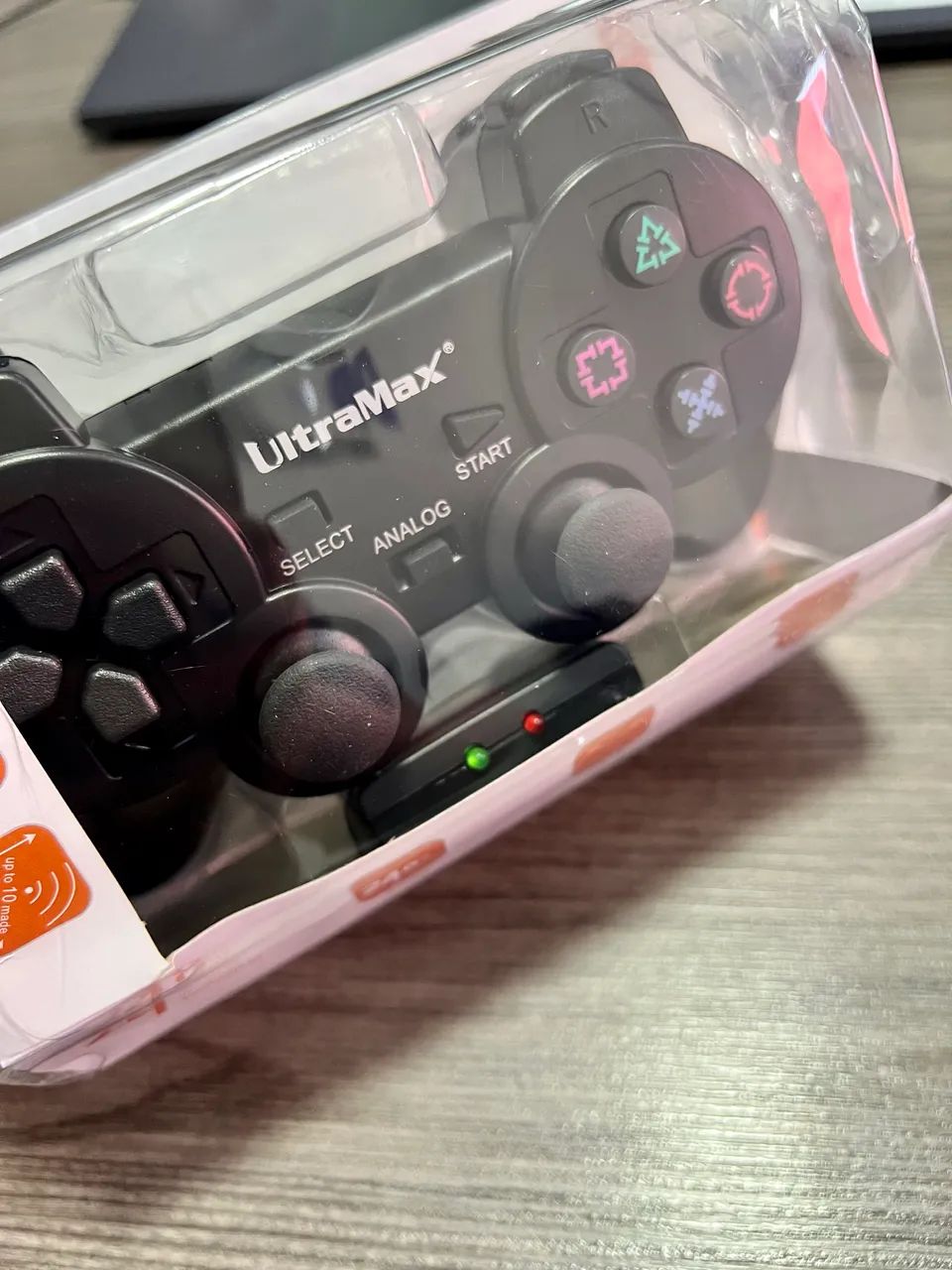 Controle sem fio para PS2 e PS1 com vibração - Foto 2