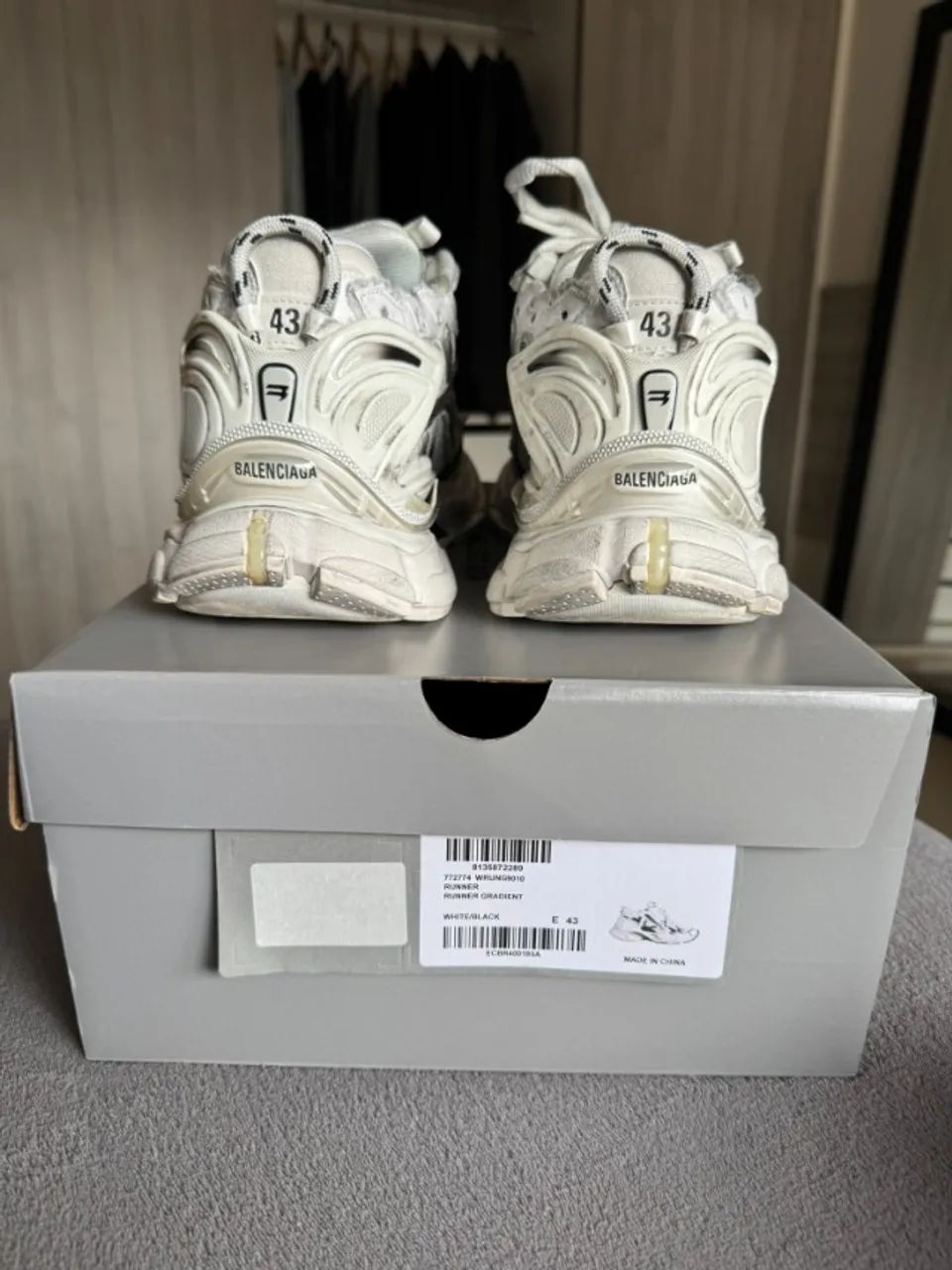 Balenciaga Runner Gradient White Black - Foto 3