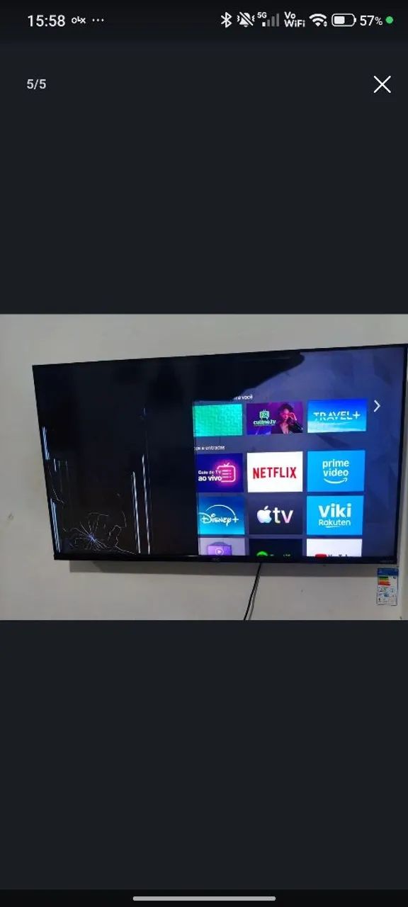 TV ROKU NOVA COM DEFEITO - Foto 4