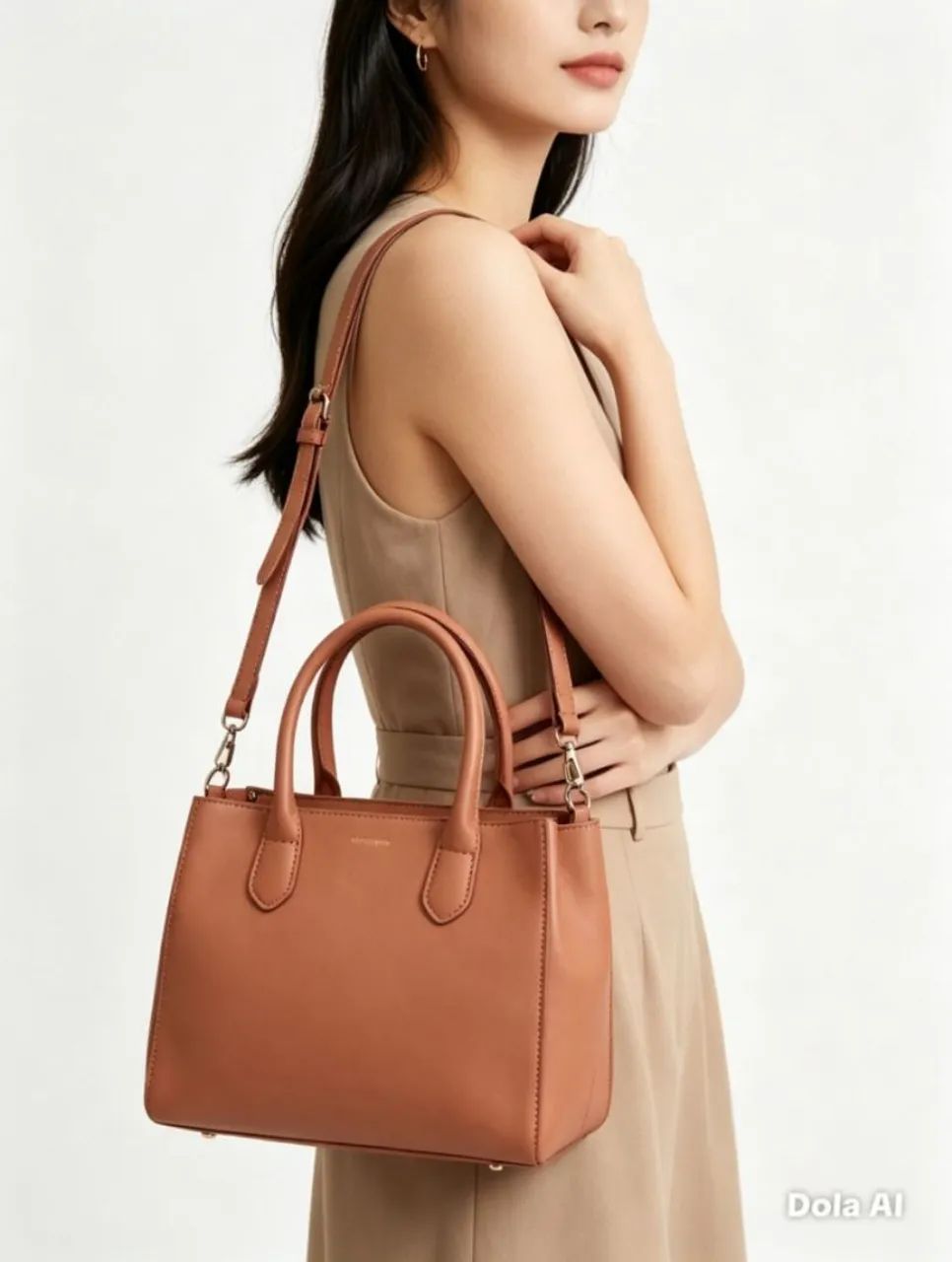 Bolsa caramelo Gabriela média.