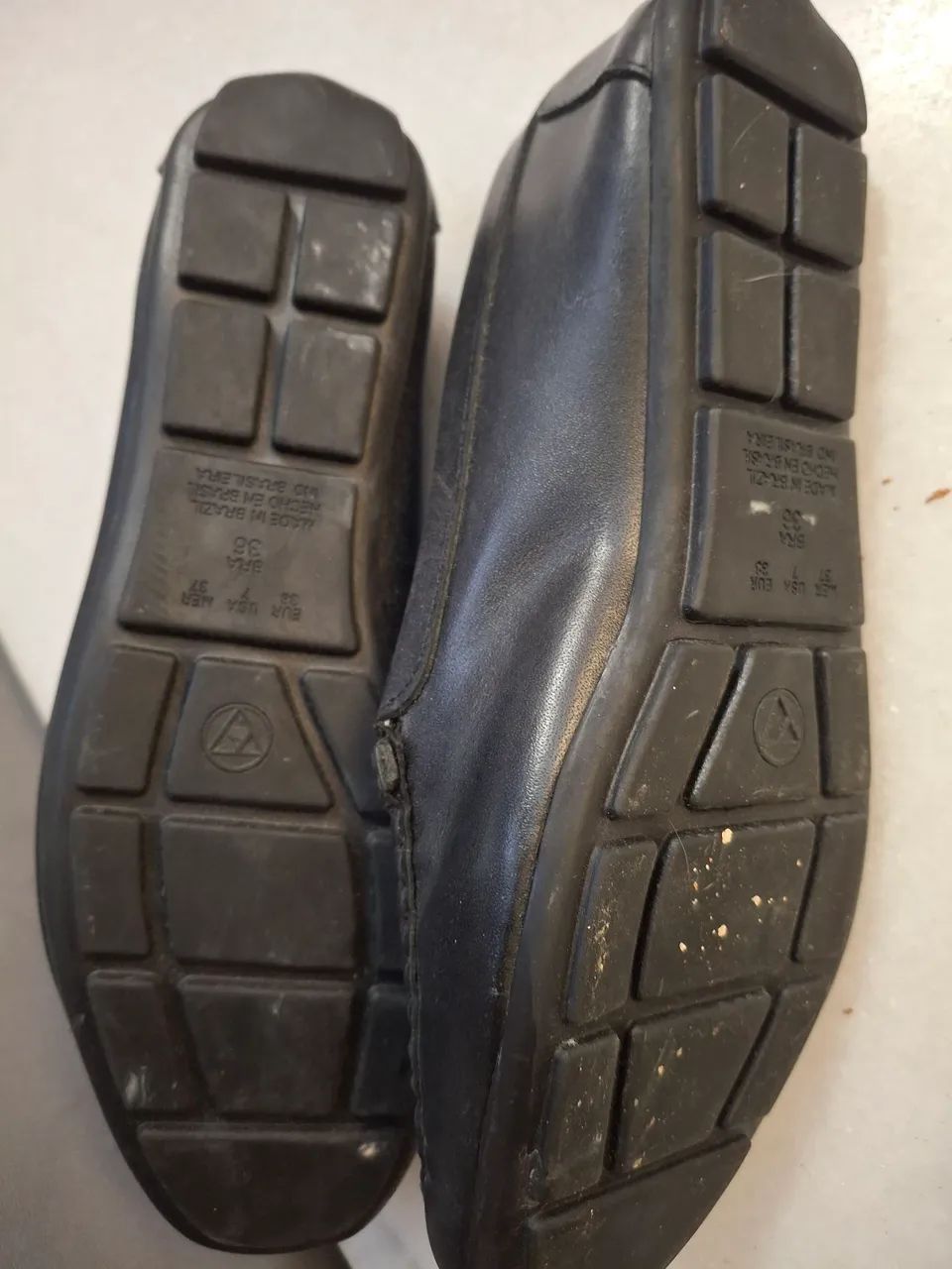 Mocassim Preto Couro legítimo 35 Via Uno - Foto 4