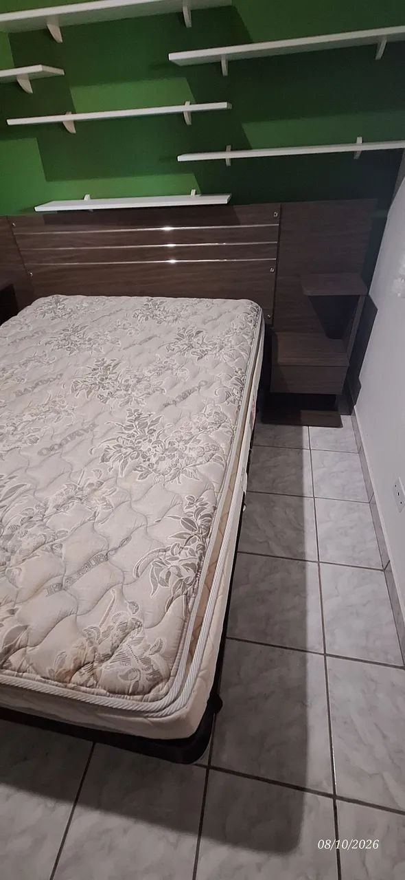 Cama Box, Colchão e Cabeceira com Criado-mudo  - Foto 4