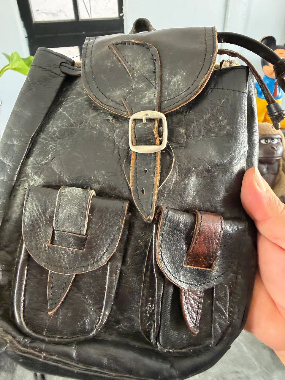 Bolsa antiga de couro - Foto 2
