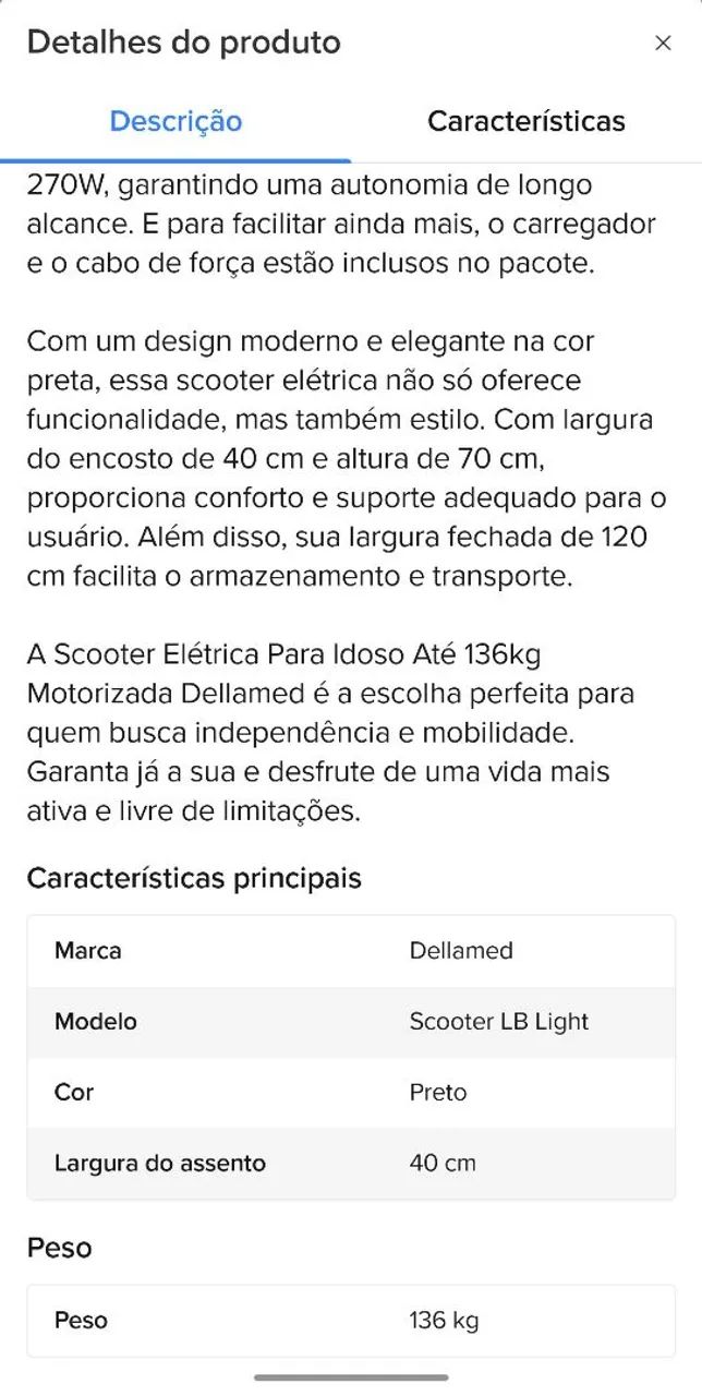 Scooter Elétrica Para Idoso - Foto 5