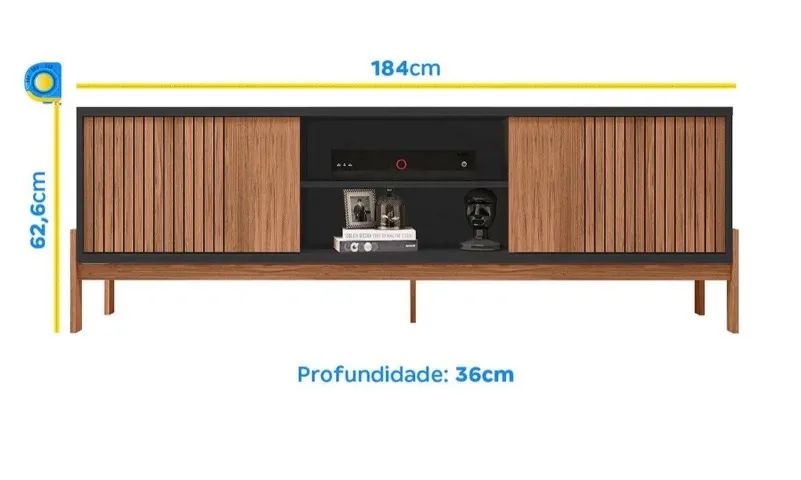 Rack para TV 75? 2 Portas Caemmun Tannen 1 - Foto 2