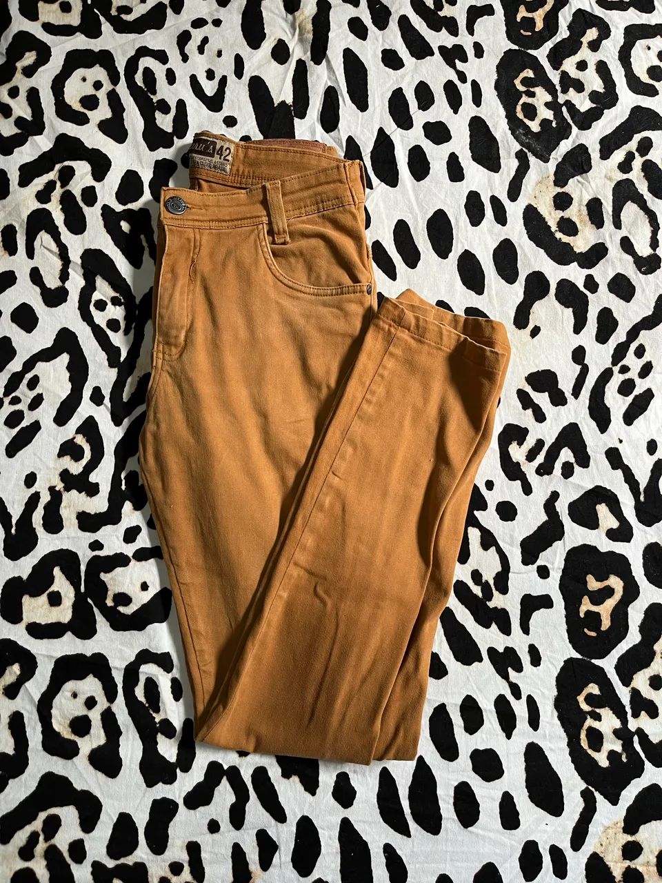 Calça Bege Escuro Tam 38 Skinny com elastano - Foto 4